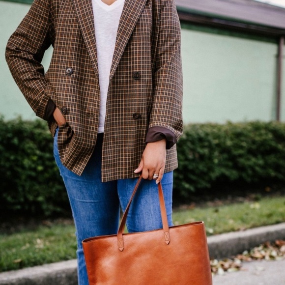 Madewell Caldwell Double-Breasted Blazer in‎ Mandell Plaid - Picture 6 of 12